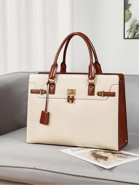 Machk Vintage Style Leather Briefcase — Fashion Everlasting